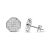 Contemporary 10K White Gold 7/8 Cttw Princess Diamond Composite Octagon Shaped Stud Earrings (I-J Color, I1-I2 Clarity) For Sale - Image 3 of 5