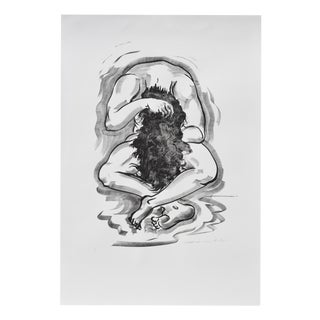 Muramasa Kudo, #24/25 Combing Hair, Nude, 1990s, Lithograph & Handmade Paper For Sale