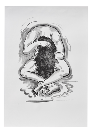 Muramasa Kudo, #24/25 Combing Hair, Nude, 1990s, Lithograph & Handmade Paper