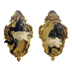 Pair of French 19th Century Gilt Bronze Cherub Sconces in the Manner of François Linke