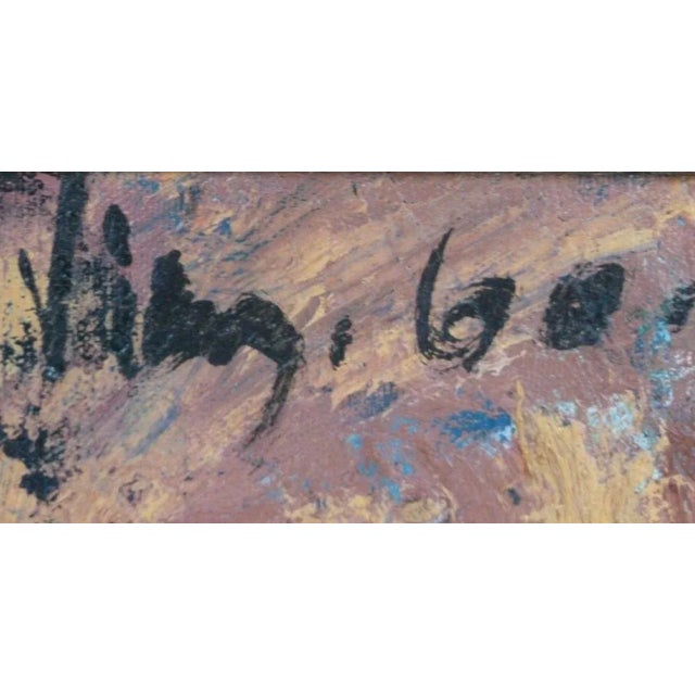 1960s Vinage Abstract Canvas Painting For Sale In Miami - Image 6 of 8