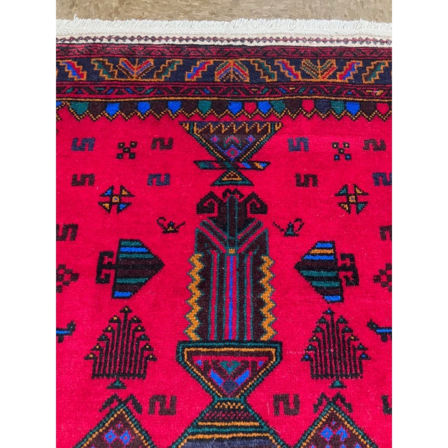 Hand-Knotted Baluch Geometric Rug 2'10" X 4'11" For Sale - Image 4 of 5