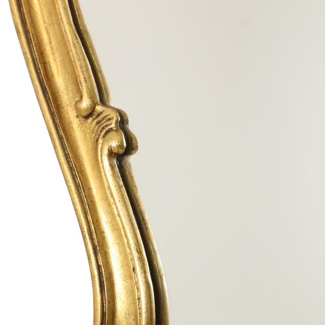 Glass Baroque French Crested Mirror, 1950s For Sale - Image 7 of 18