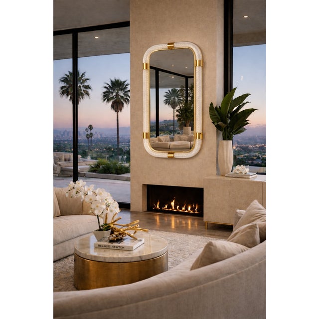 PLEASE CHECK AVAILABILITIES, THIS ITEM NEEDS PRE-ORDER IF NOT IN STOCK This refined rectangular mirror features a...