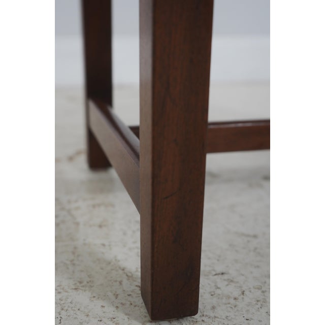 Kittinger Colonial Williamsburg Chippendale Mahogany Stool For Sale - Image 10 of 13