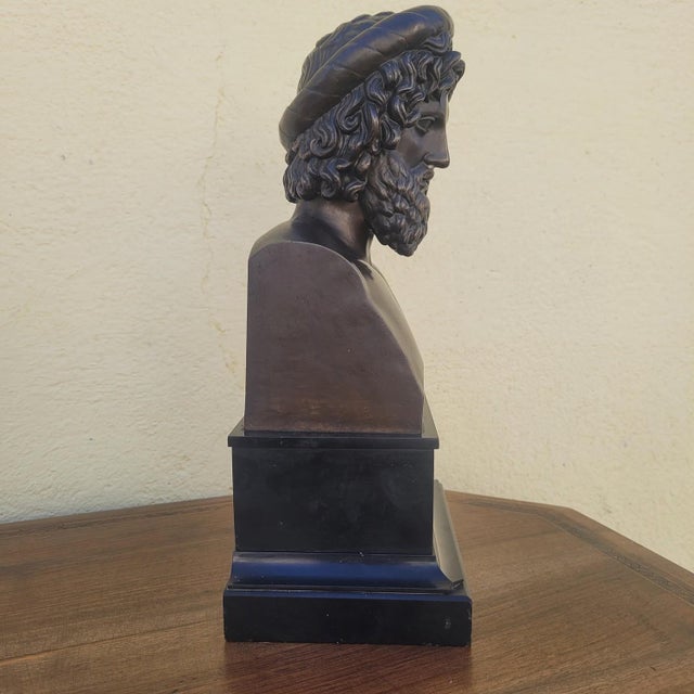 Aesculapius, 19th Century, Bronze & Marble For Sale - Image 11 of 18