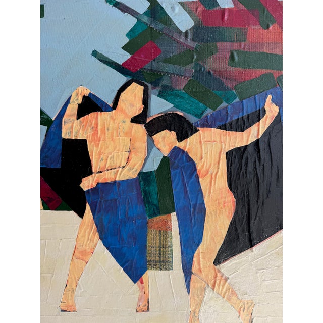 Mid 20th Century Vintage Seaside Beach Scene Mixed Media Painting, by Rick Bryer For Sale - Image 5 of 8