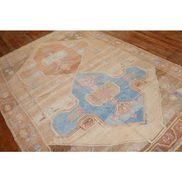 Vintage Zabihi Collection Geometric Turkish Room Size Rug - 7' x 9'7" For Sale - Image 4 of 9