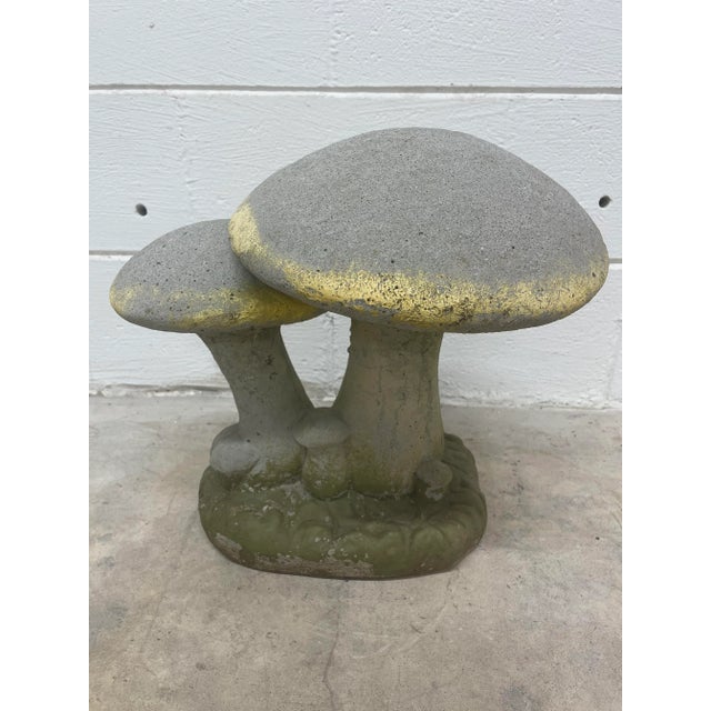 Bring whimsical, storybook charm to your garden design with this delightful vintage cast stone double mushroom statue....