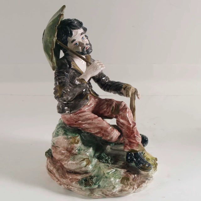 Porcelain & Ceramic Statue from Bassano, 1930s For Sale - Image 4 of 7
