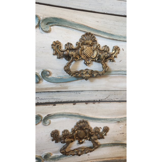 1940s French Louis XV–Style Hand-Painted Secretary Desk by Desbordes, Paris — Provenance Louis Louis Antiques, Greenwich For Sale - Image 18 of 18