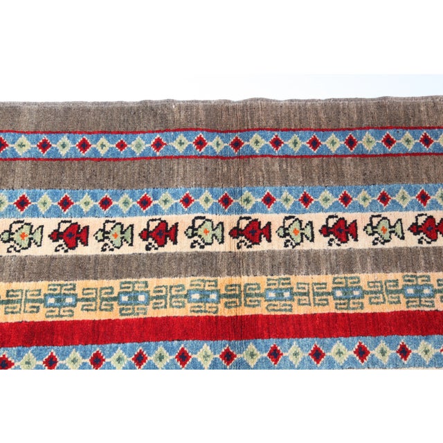 2000 - 2009 Handmade Oushak Rug With Modern Shawl Design For Sale - Image 5 of 11