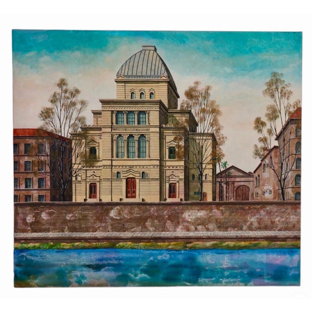 Antonio Caputo (Italian, 1933-2021) Tempio Maggiore (The Bridge) Hand signed lower right, 'Tonino Caputo' Oil on canvas...