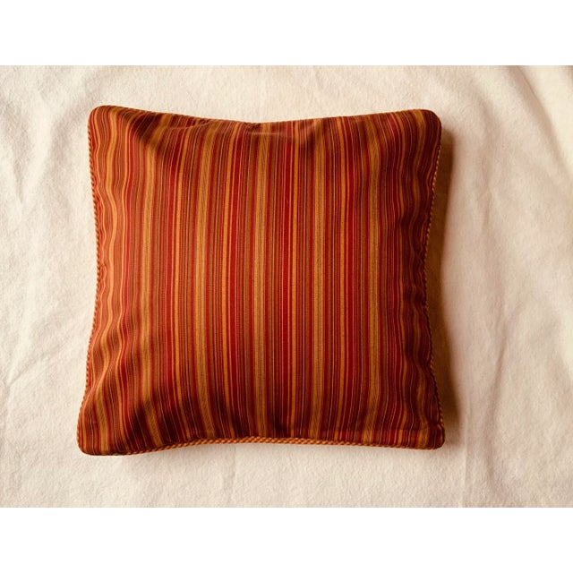Toile De Jouy Throw Pillow Cover, Hivers Pattern, Red and Gold, 20-Inch Square For Sale - Image 6 of 12