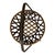 Vintage Metal Basket Weave Garden Planter Stand With Scrollwork and Aged Patina For Sale In Indianapolis - Image 6 of 8