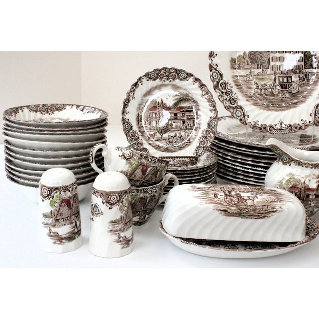 English English Johnson Brothers Georgian Heritage Hall Dinnerware Set, 69 Pieces For Sale - Image 3 of 11