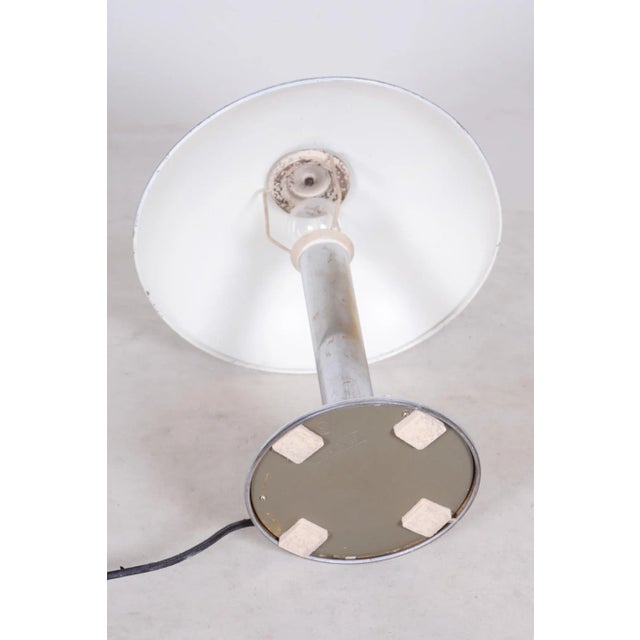 Metal Czech Chrome Bauhaus Table Lamp, 1930s For Sale - Image 7 of 8