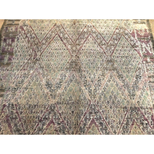 Boho Chic Vintage Hand Knotted Moroccan Rug. 6'3"x 9'5" For Sale - Image 3 of 16