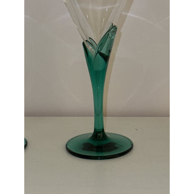 Late 20th Century Italian “Petals” Glasses - Set of 6 by Luigi Bormioli For Sale - Image 5 of 5