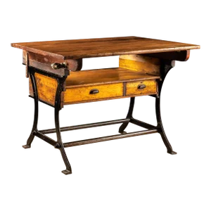 Early 20th Century Cast Iron Base Drafting Table