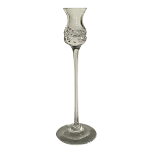 Kosta Boda Clear Crystal Signed Candlestick Prince Pattern 1982