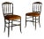 1880s French Napoleon III Chiavari Chairs In Ebonized Wood & Upholstery - A Pair For Sale