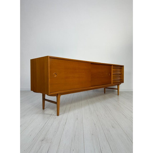 Large Mid-Century Danish Teak Sideboard attributed to Lothar Wegner, 1960s For Sale - Image 17 of 17