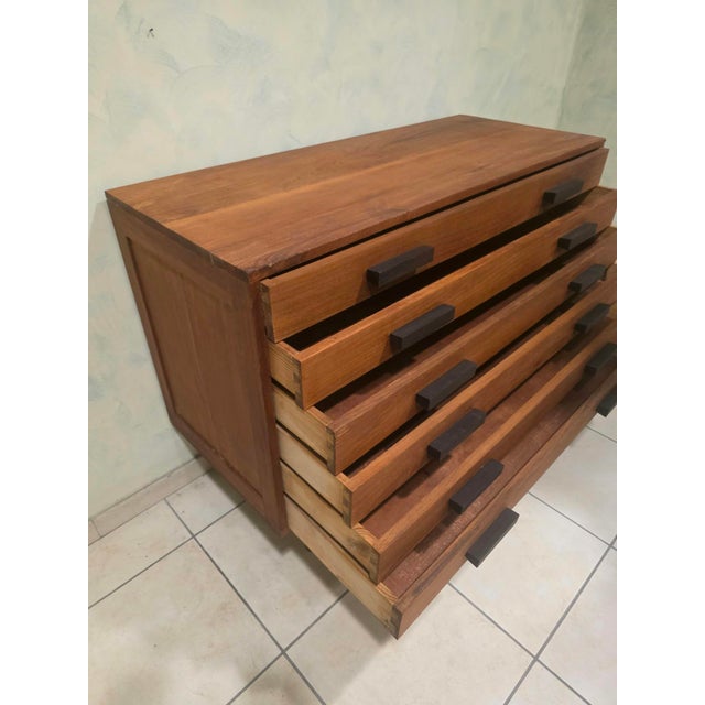 Wooden Chest of Drawers, 1950s For Sale - Image 12 of 15