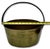 Antique 12 Inch Heavy Brass & Hand Wrought Iron Fireplace Hearth Hanging Cooking Pot Mid 19th Century For Sale - Image 16 of 18