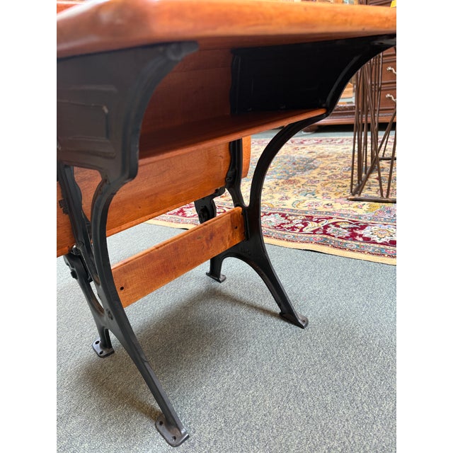 Antique School Desk, Circa 1920s For Sale - Image 11 of 12