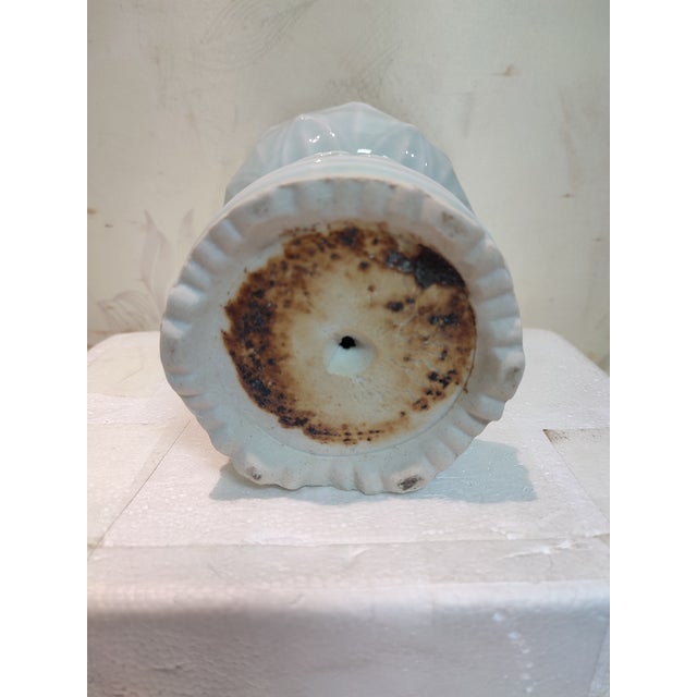 Chinese Ceramic Cup Censer Hand Carved Hutian Ware Celadon Cup For Sale - Image 13 of 15