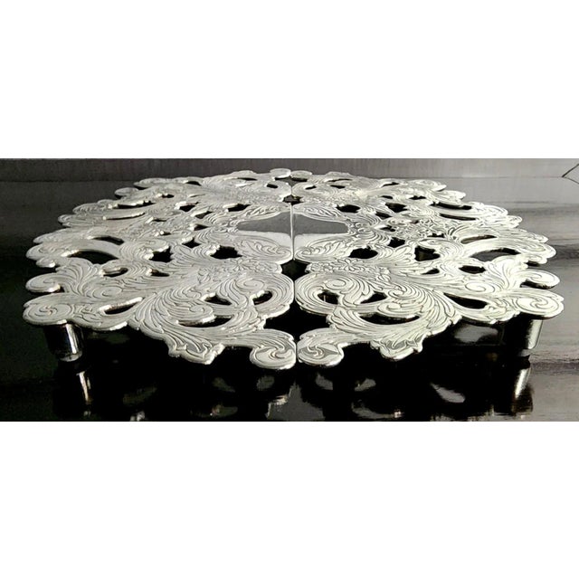 The Sheffield Silver Co. Vintage Fine Silver Plate Trivet | Chairish