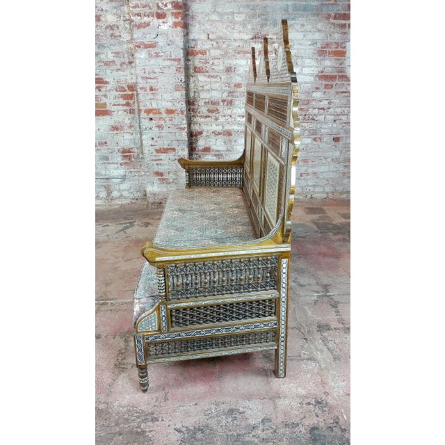 Mother of Pearl Inlaid Syrian Sofa For Sale - Image 9 of 12