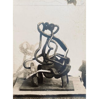 Marc Vaux, Vintage Silver Gelatin Photograph Jacques Lipchitz Bronze Sculpture Photo Signed, 1930 For Sale