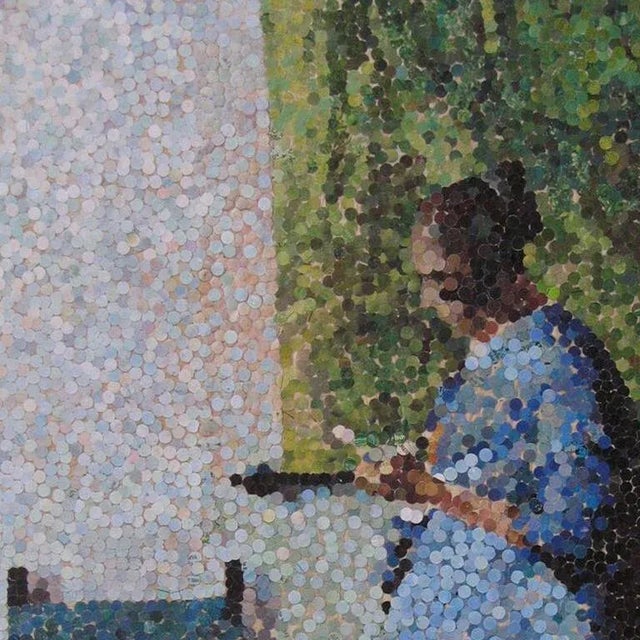 A great tribute to Vermeer, this is an intricate hole punch paper mosaic/collage from Ibbitson. The work is the same size...