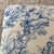 Vintage Wrought Iron Foot Rest / Ottoman With Blue Toile Upholstery For Sale - Image 4 of 11