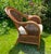 Late 20th Century "Azteca" Woven Rattan Spiderweb Lounge Chairs Featuring Distinctive Sunburst and Web Patterns For Sale - Image 13 of 16