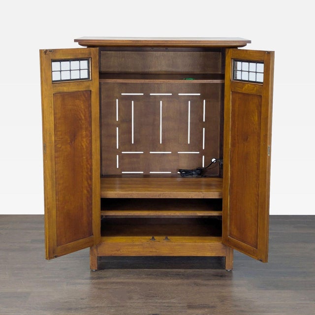 Arts & Crafts 1990s Pottery Barn Garrison Armoire, Attributed For Sale - Image 3 of 9