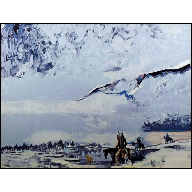 "War Shield's Winter Vision st II" Original Limited Edition Serigraph on paper by Earl Biss Hand Signed by the Artist Art...