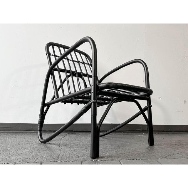 Black Chair in Bamboo For Sale - Image 11 of 18