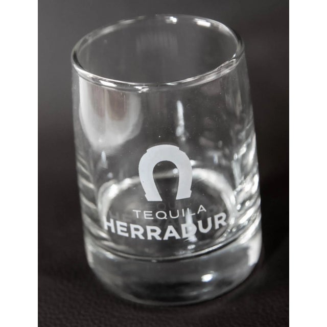 Vintage Herradura Horse Shoe Logo Lowball Tumblers Set of 4 Collectible Barware For Sale - Image 9 of 12