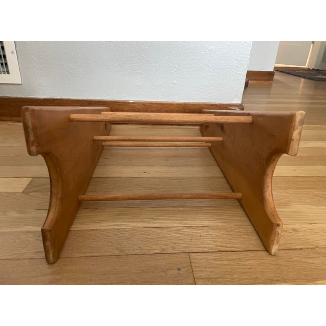 Wood Vintage Hand-Painted Wooden Quilt Rack For Sale - Image 7 of 10