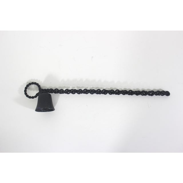 Large Vintage Black Candle Snuffer, Twisted Handle For Sale - Image 6 of 7