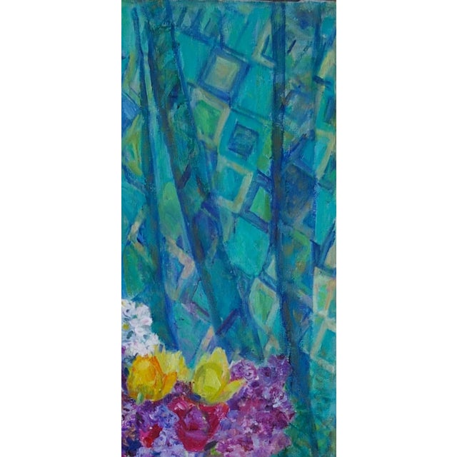 Realism Floral Still Life Painting, Original Soviet Art by Staroselskaya (1970) 115-55 For Sale - Image 3 of 6