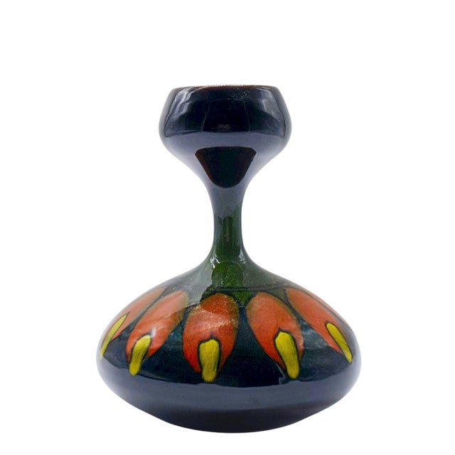 Ceramic Hand-Painted Ceramic Hourglass Vase, Italy, 1950s For Sale - Image 7 of 7