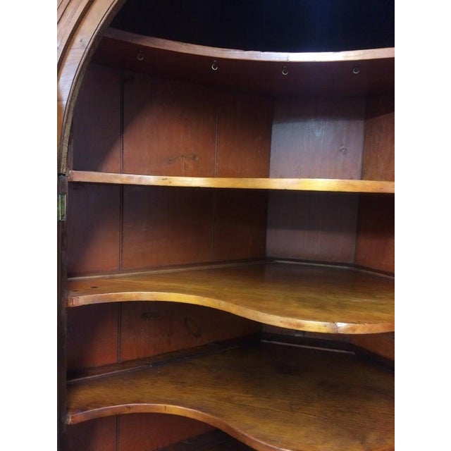Brown Antique Corner Cupboard, American Cherry Corner Cabinet For Sale - Image 8 of 15