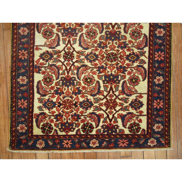 Early 20th Century Ivory Persian Farahan Throw Rug - 2'7" x 3'2" For Sale - Image 14 of 18