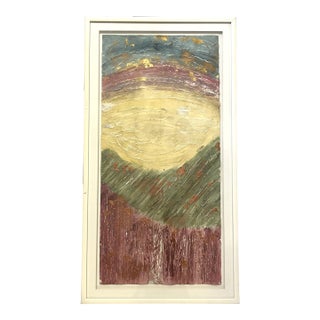 Original Becky Sansing (American, 20th Century) Framed Mixed Media Art Titled Brilliance III For Sale