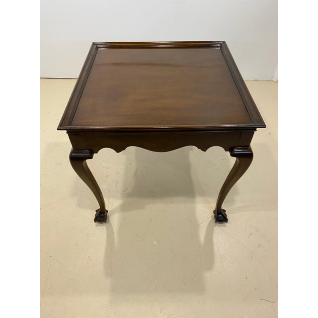 Traditional Late 20th Century Drexel Heritage Traditional Mahogany Side Table For Sale - Image 3 of 9
