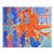 Mid 20th Century Blue Orange Abstract Painting For Sale